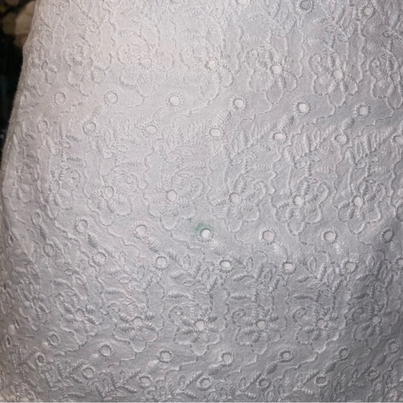 Zara 90s vintage girly whimsical white lace tiered eyelet mini skirt w/ ruffles - Picture 7 of 9